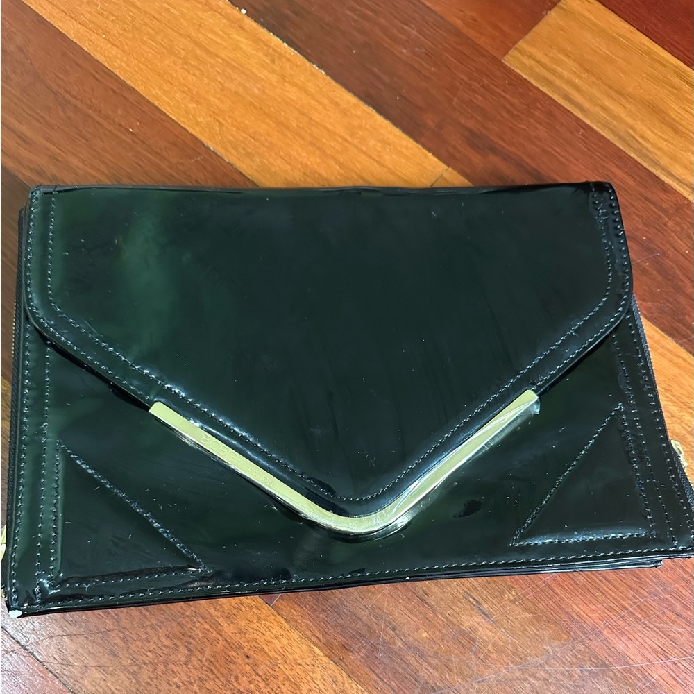 BCBG Generation Oversized Envelope Bag Clutch Black